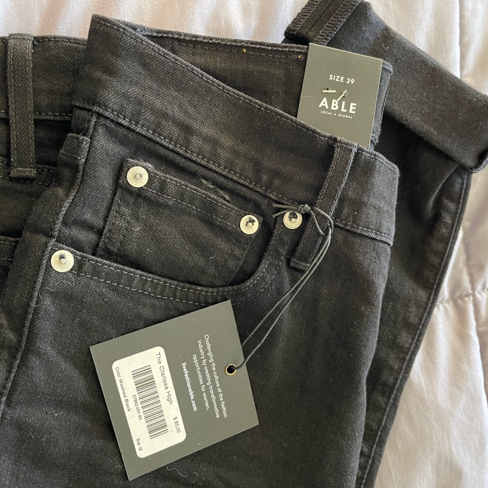 Able Clarissa High black jeans NWOT